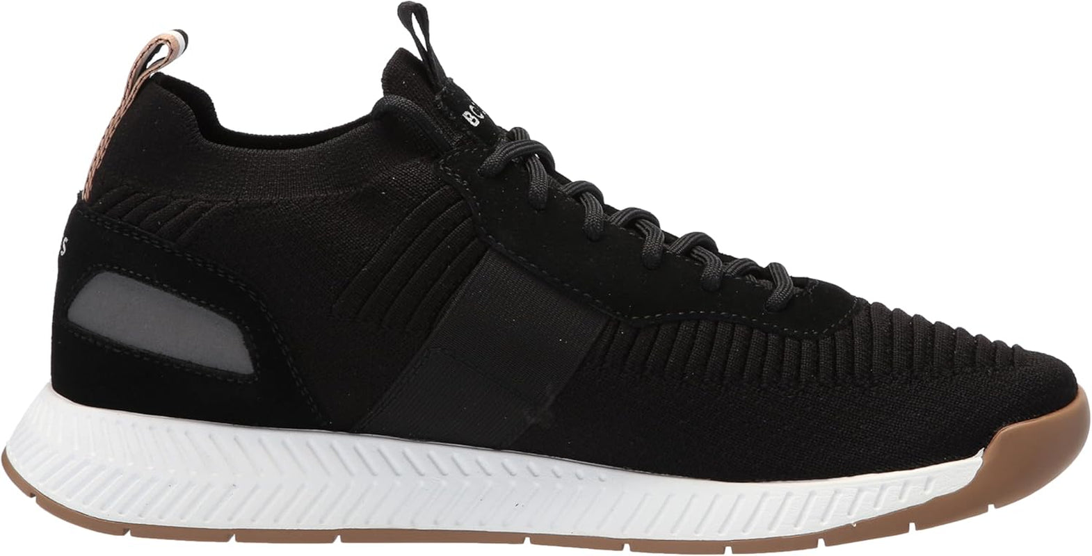 Mens Structured Knit Sock Running Sneaker