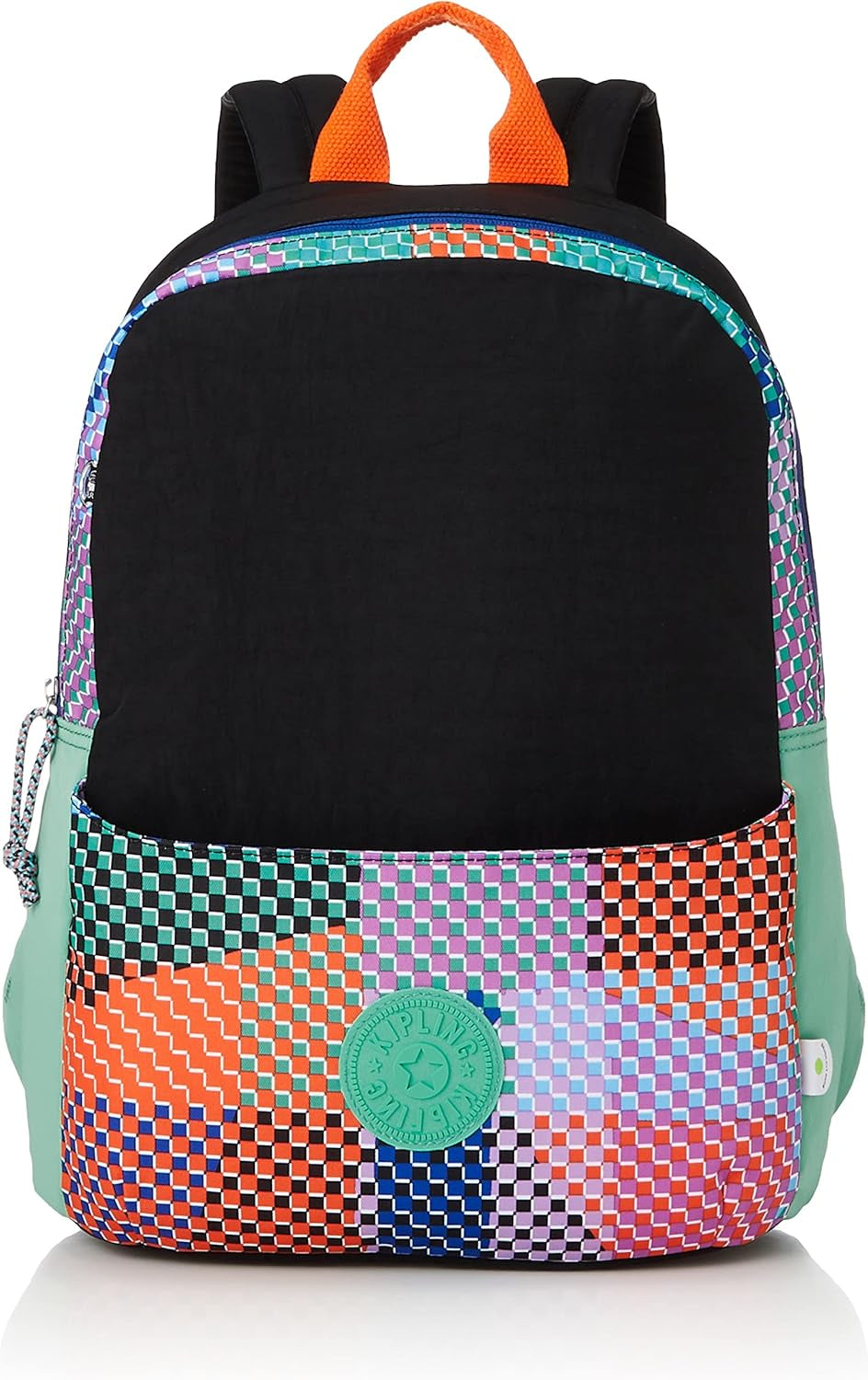 (キプリング) Women Casual Bag, Bold Tap Bl, Large Slimline Backpack Made from Upcycled Material