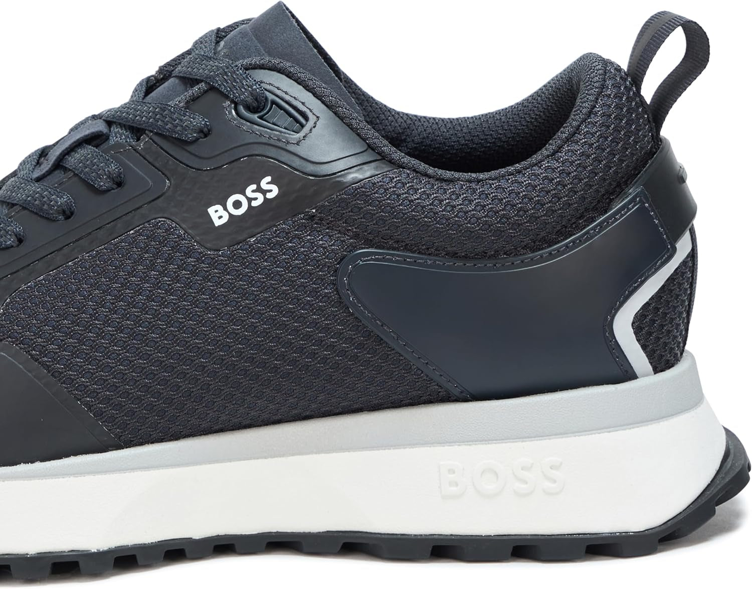 Mens Big Logo Mesh Mix Lace up Sneaker