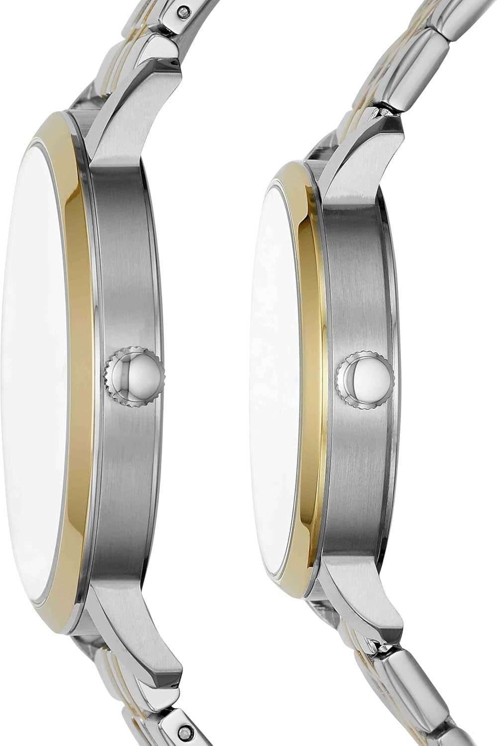 His and Her Lux Luther Three-Hand Two-Tone Stainless Steel Watch Gift Set