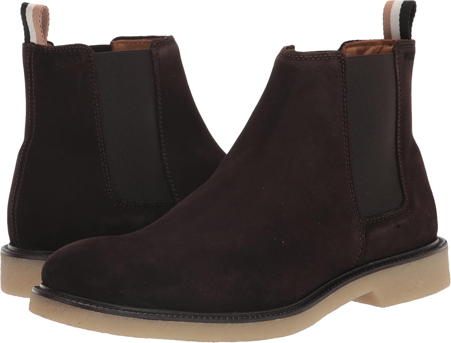 Mens Suede Chelsea Boot with Emed Logo