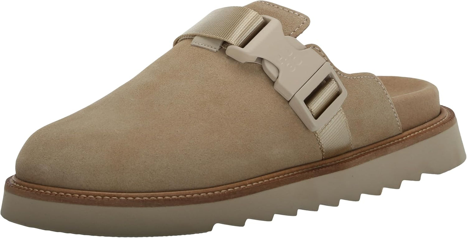 Men'S Slip on Top Buckle Suede Clogs