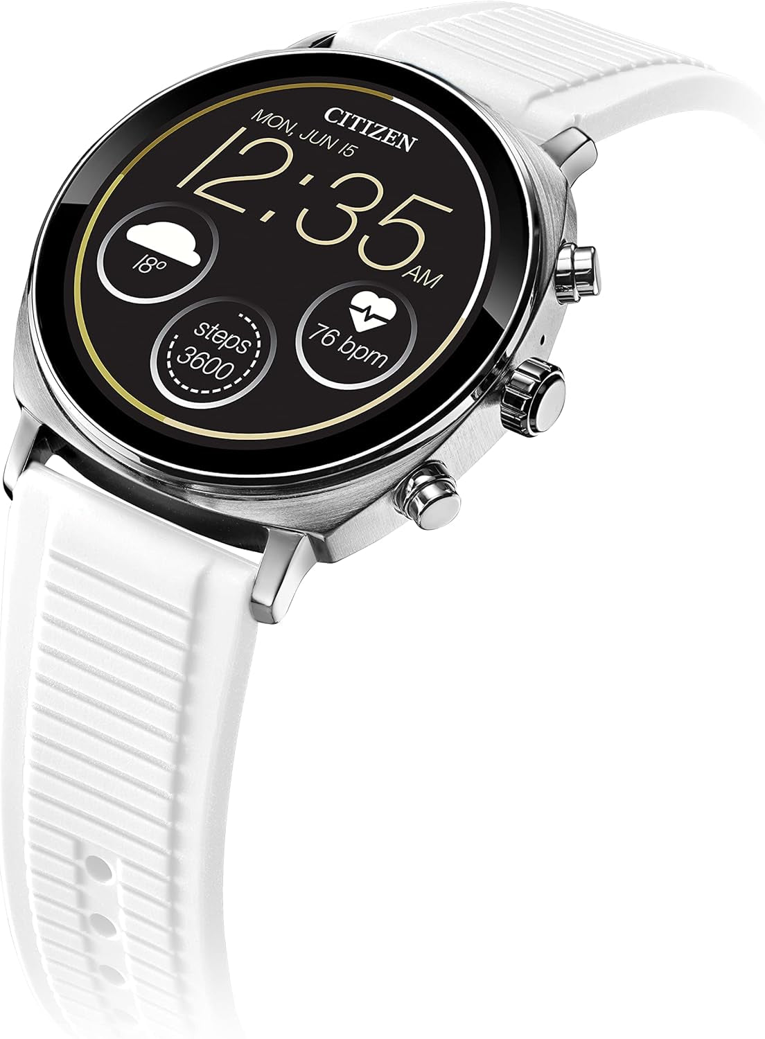 CZ Smart PQ2 41MM Unisex Smartwatch with Youq App with IBM Watson® AI and NASA Research, Wear OS by Google, HR, GPS, Fitness Tracker, Amazon Alexa™, Iphone Android Compatible, IPX6 Rating