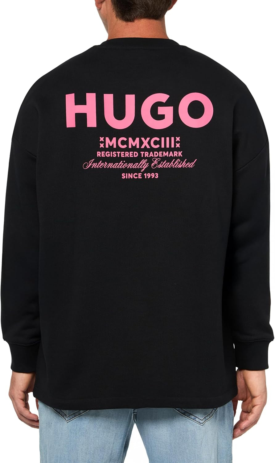 Men'S Back Printed Logo Long Sleeve Shirt