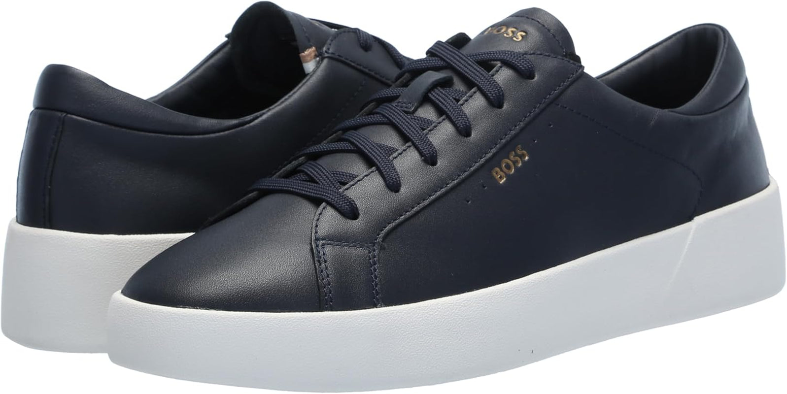 Mens Belwar Smooth Leather Low Top Sneaker