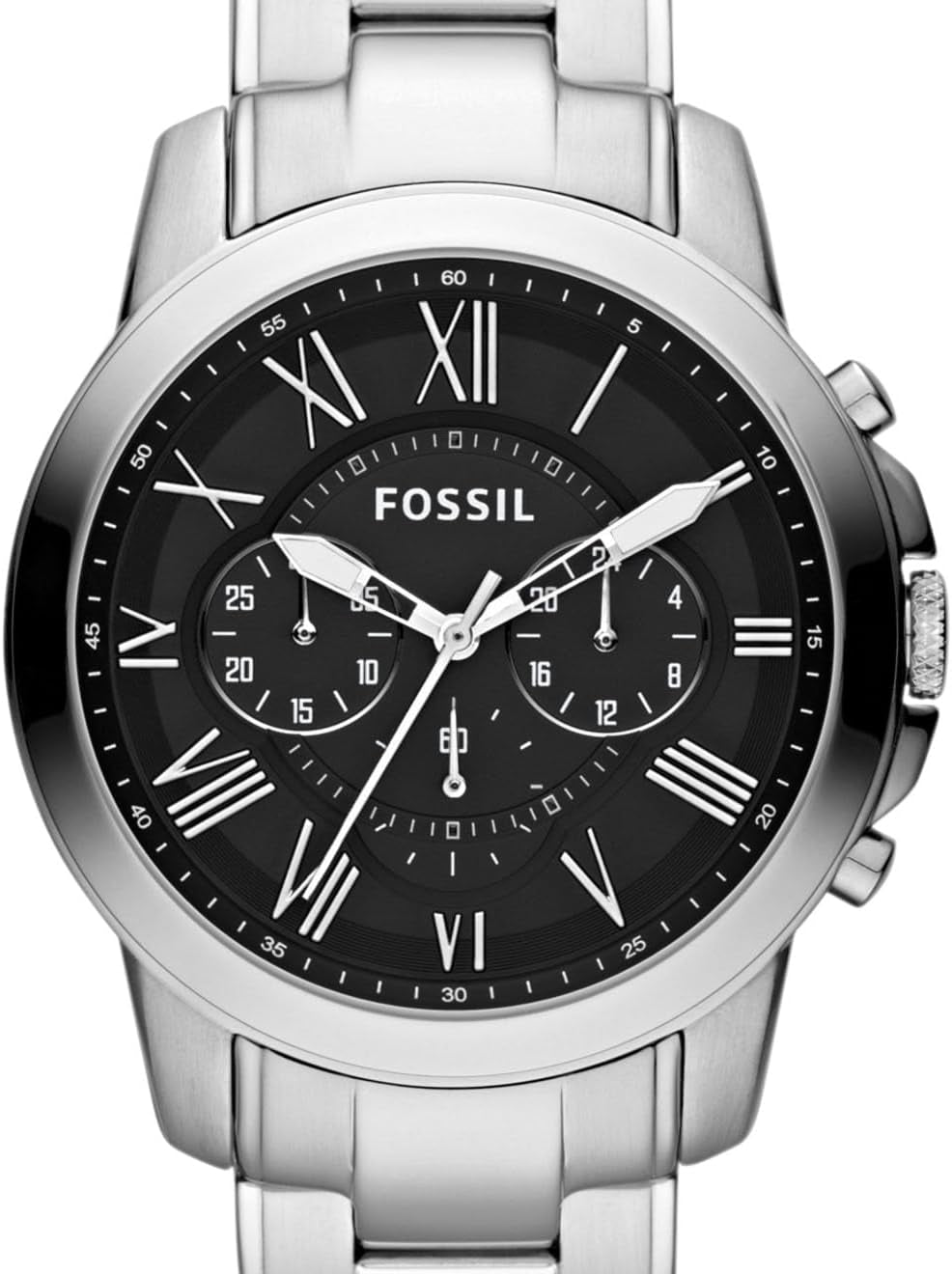 Men'S Grant Quartz Stainless Steel and Leather Chronograph Watch
