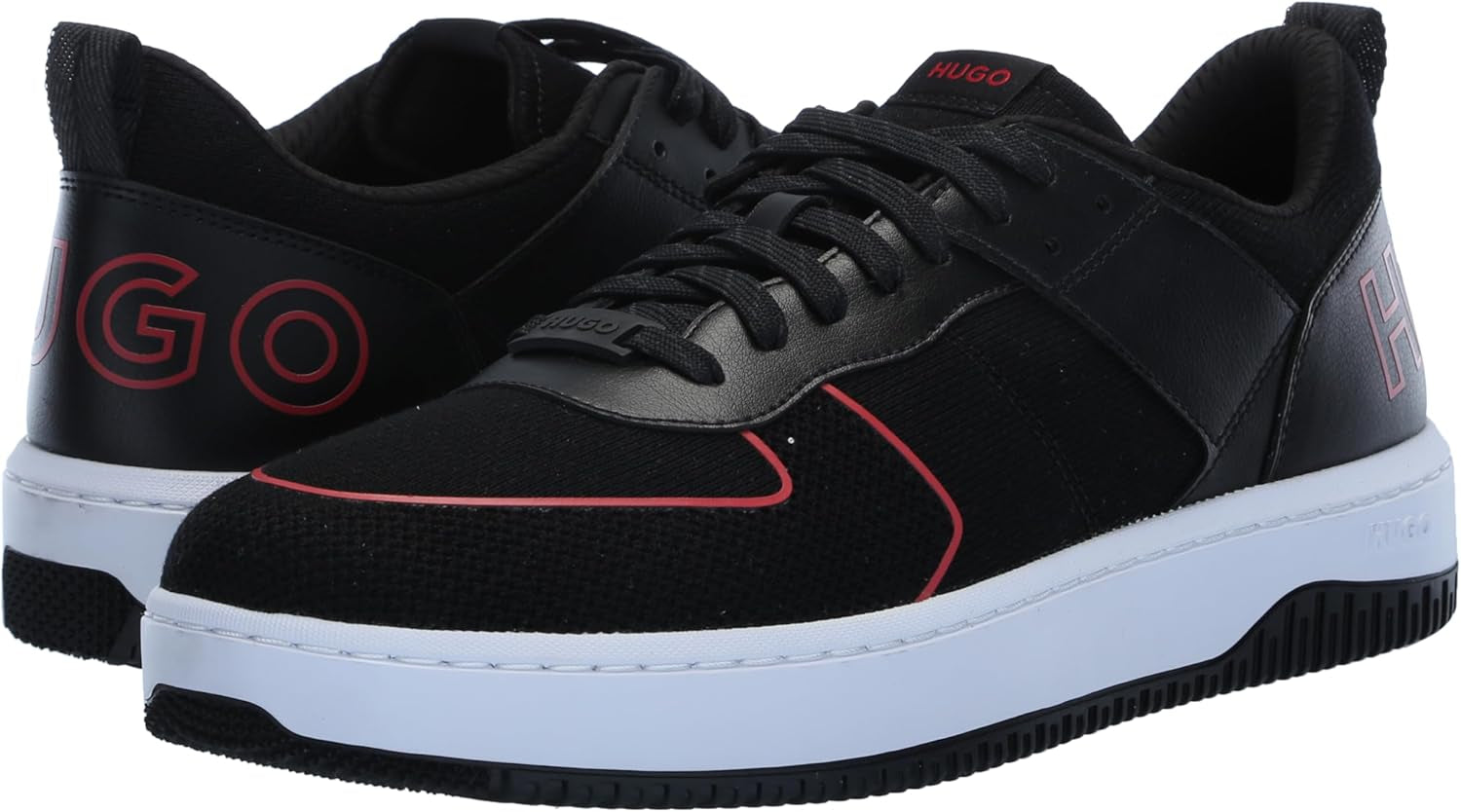 Mens Back Logo Lace up Sneakers