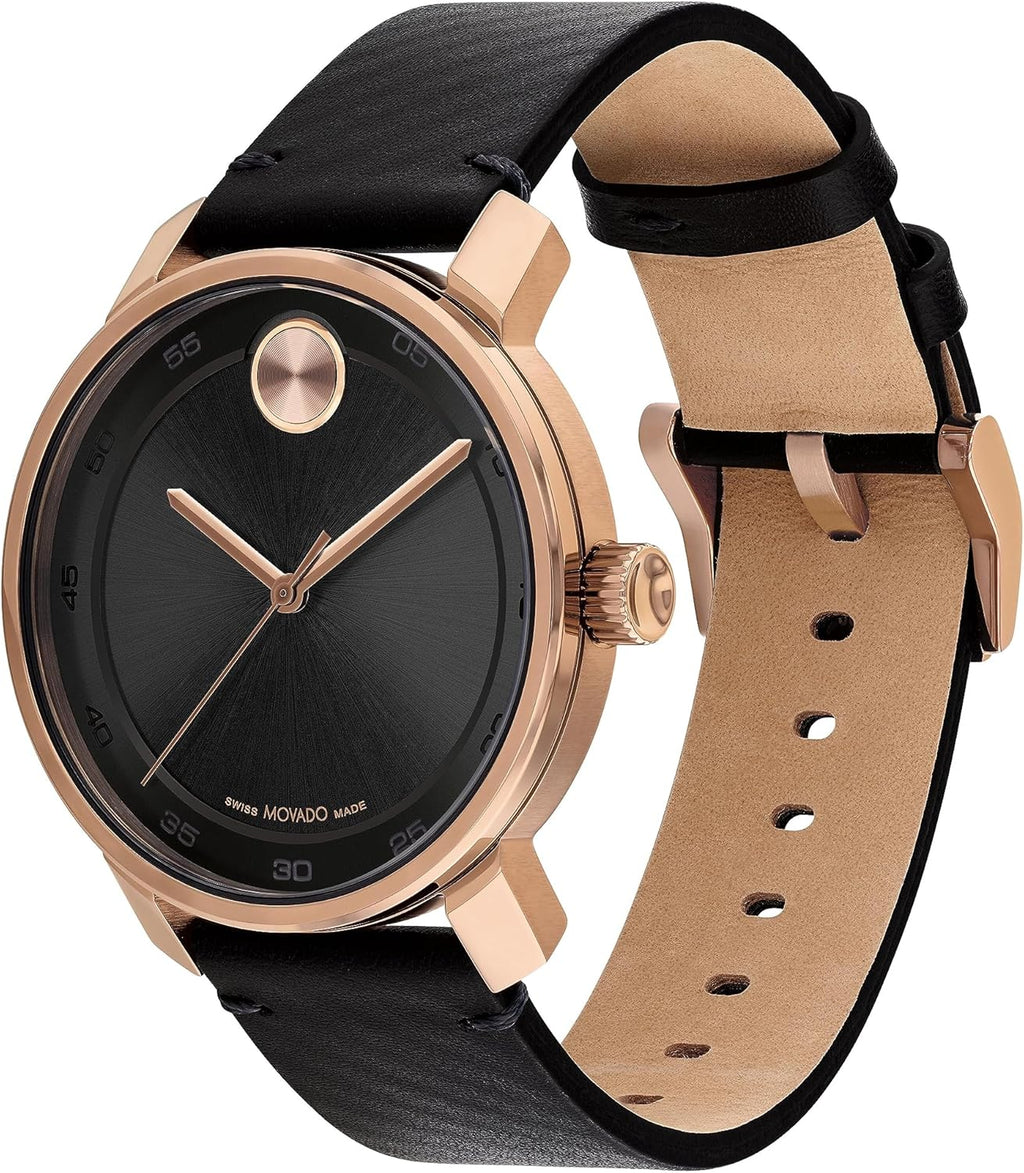 Bold Access Men'S Quartz Watch, Swiss Movement, Leather Strap, Water-Resistant up to 3ATM, Classic Timepiece - Gift for Him - 41Mm