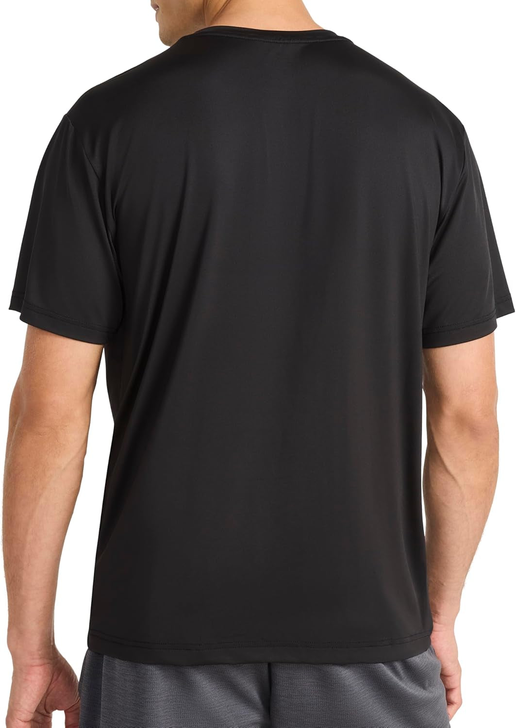 Men'S Reflective Small Logo Crewneck T-Shirt, Standard Fit, Lightweight Cool Touch Jersey Fabric