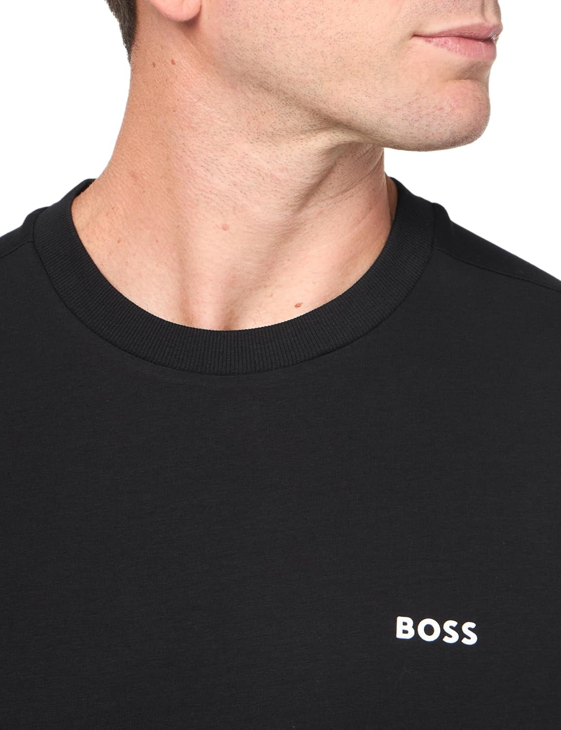 Men'S Contrast Logo Cotton Stretch T-Shirt