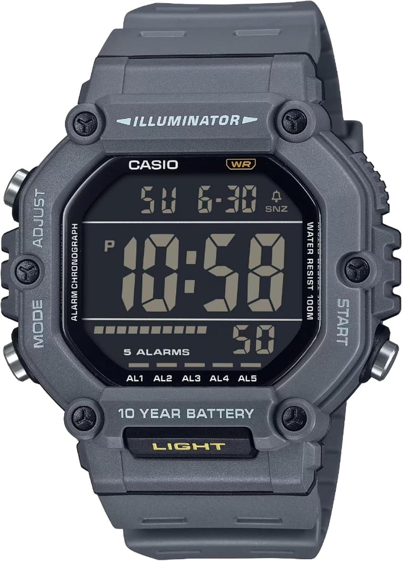 AE-1600H Series | Black | 10-Year Battery | LED Illuminator | Digital Watch