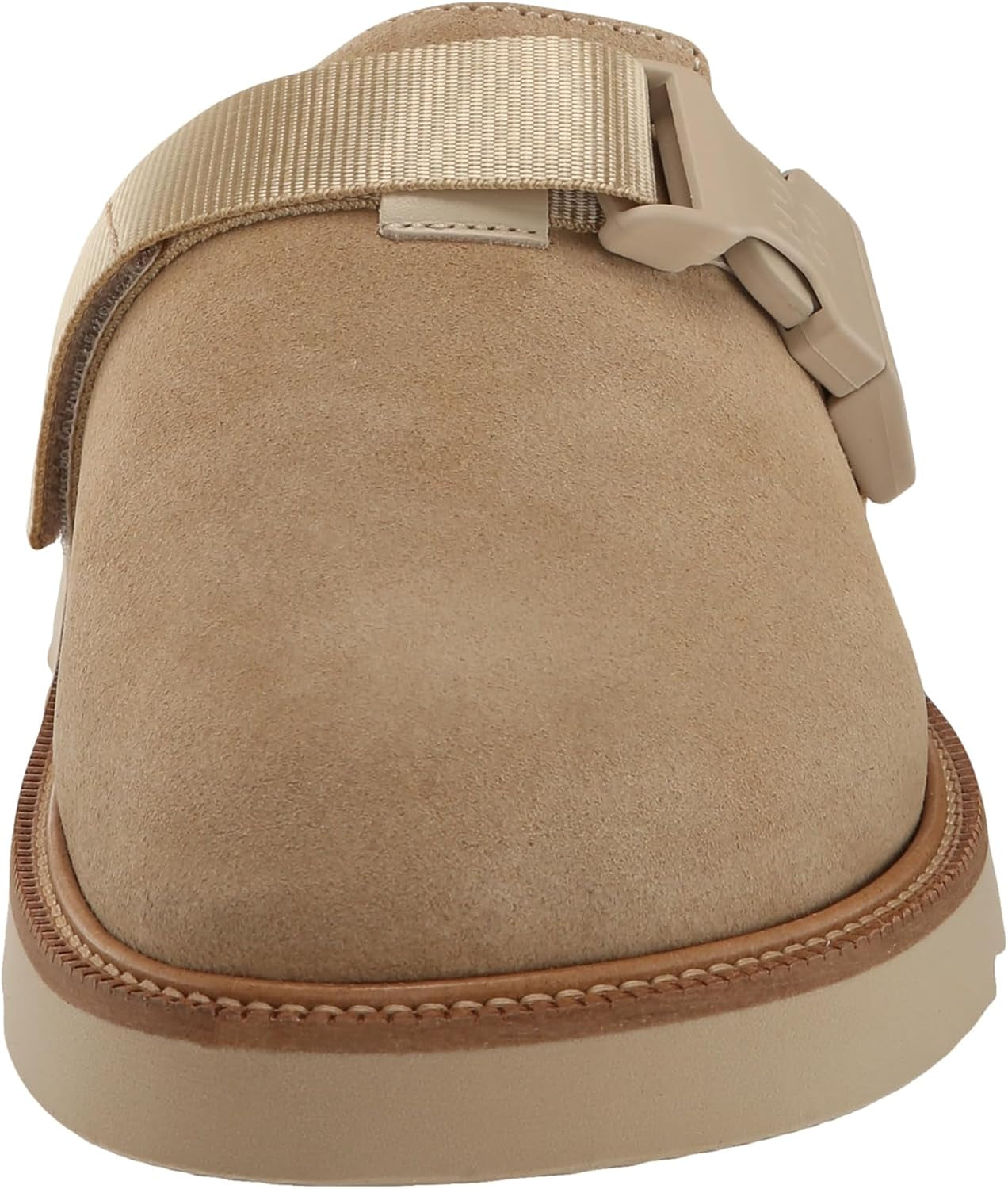 Men'S Slip on Top Buckle Suede Clogs