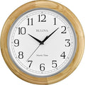 Bulova C5005 Reloj de pared analógico atómico de madera