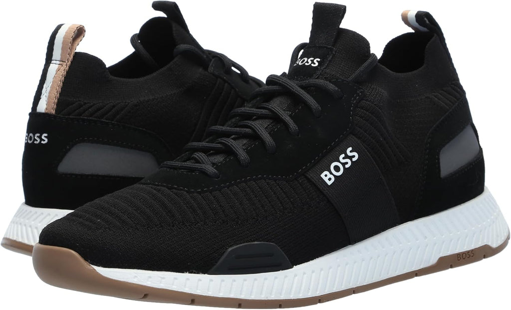 Mens Structured Knit Sock Running Sneaker