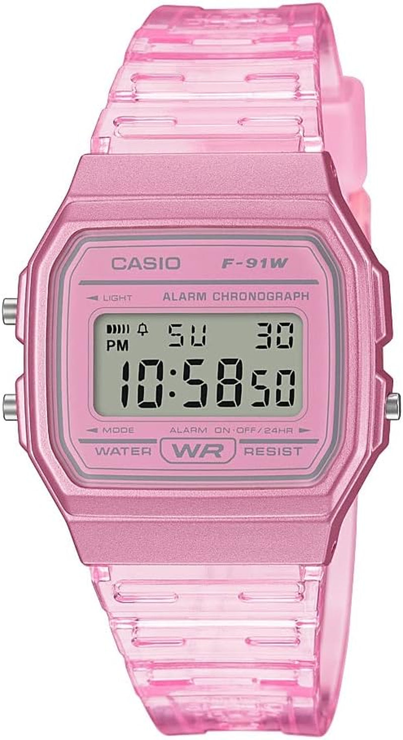 F91W Series | Digital Watch | Water Resistant | LED Light | 1/100 SEC Stopwatch | Regular Time Keeping (HR, Min, SEC, PM, Date, Day) | Daily Alarm | Lightweight | 7 Year Battery