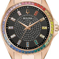Bulova Reloj de hombre, con cristal, tono oro rosa