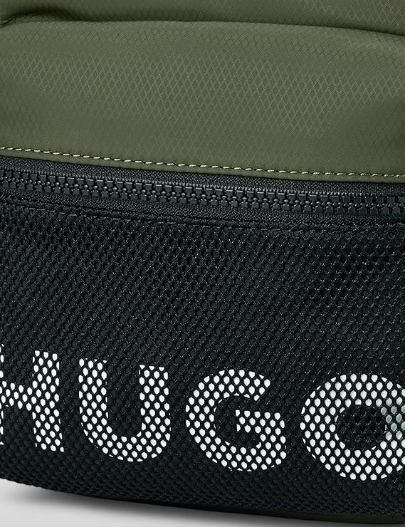 HUGO mens Mesh Logo Small Crossbody Bag
