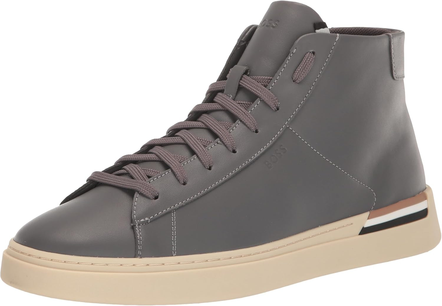 Mens Clint High Top Leather Sneaker