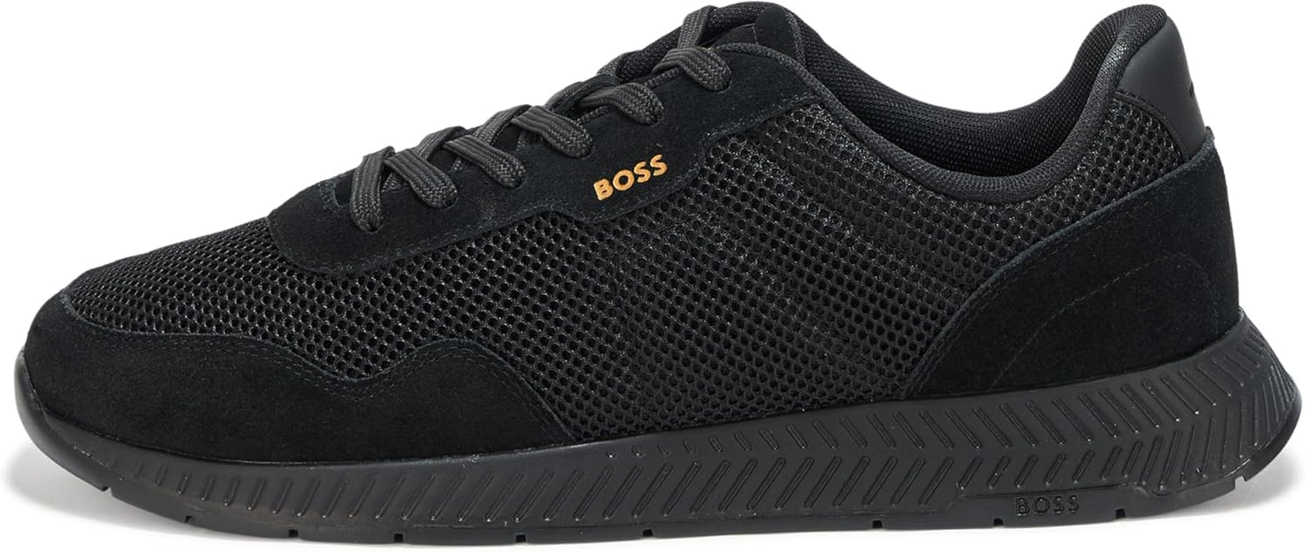 Mens Leather Mix Low Top Sneaker