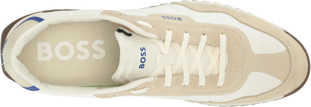 Mens Zayn Low Profile Suede Leather Two Tone Sneaker