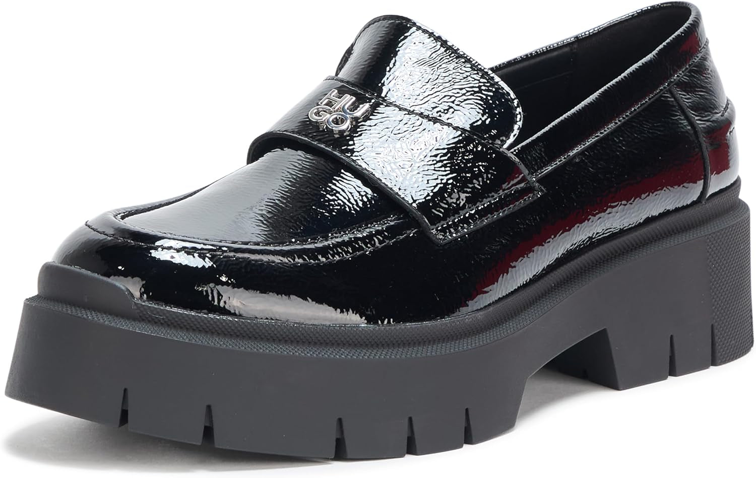 Womens Kris Chunky Platform Leather Loafer