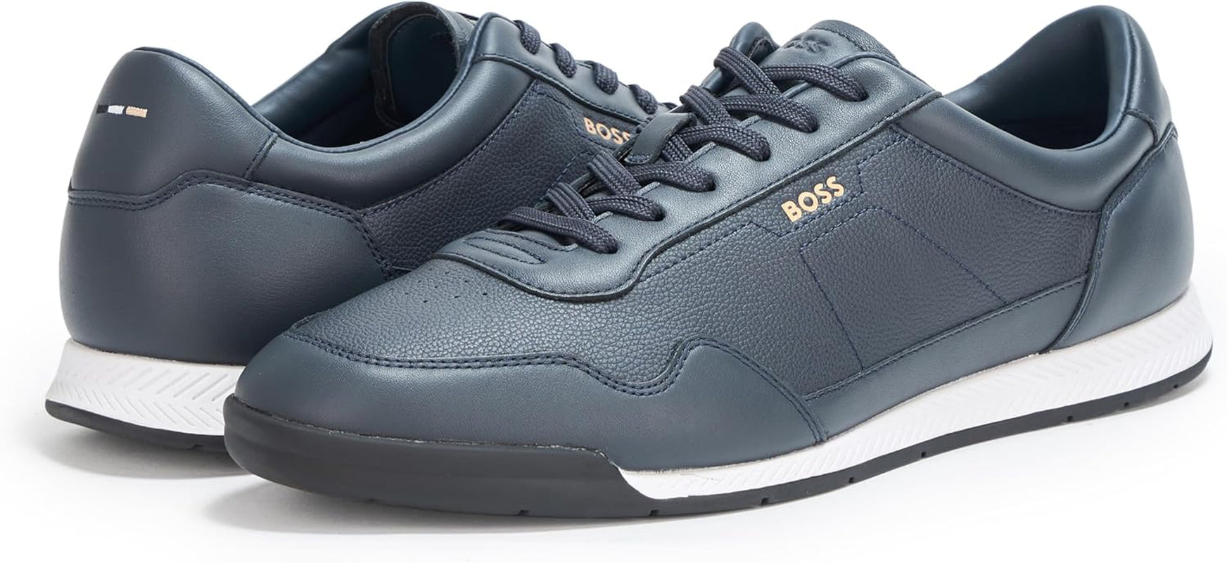 Men'S Titanium Low Profile Leather Sneakers