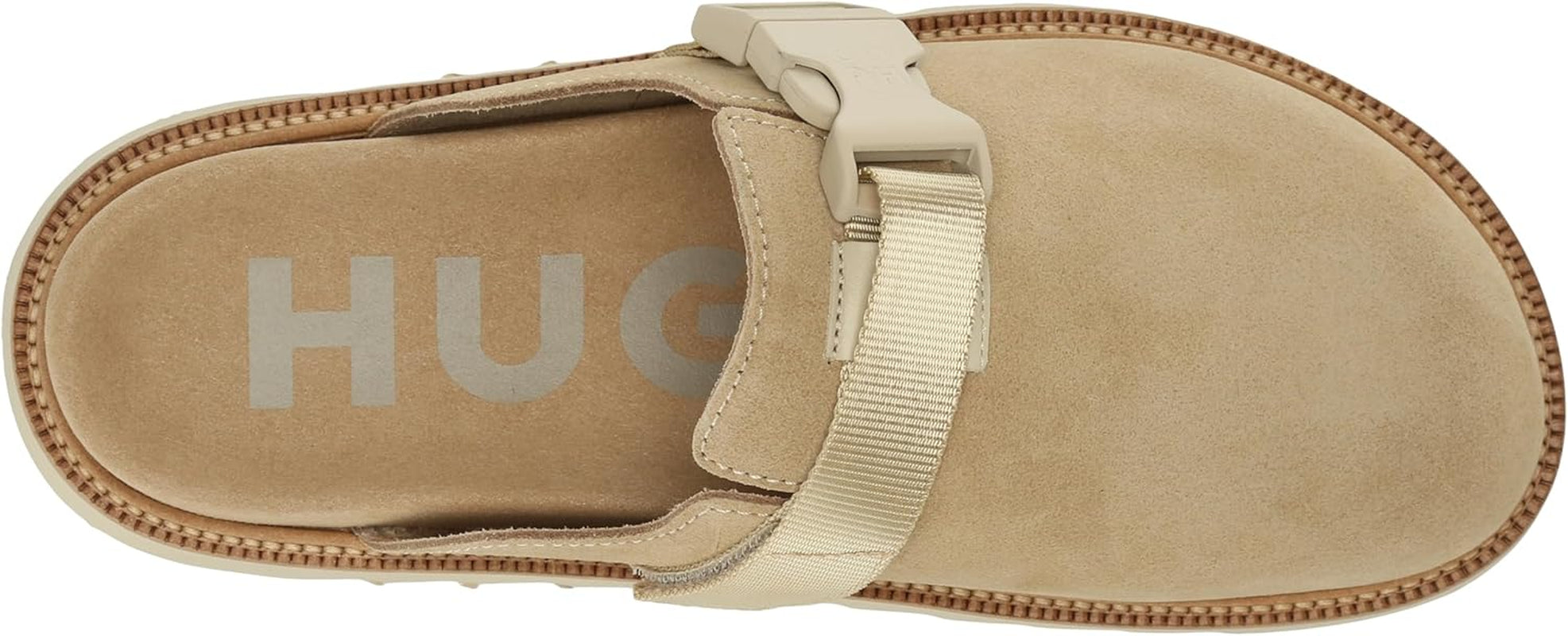 Men'S Slip on Top Buckle Suede Clogs