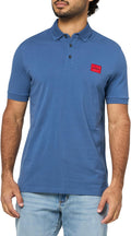 Men'S Slim Fit Square Logo Cotton Polo Shirt