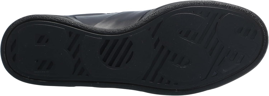 Mens Soft Leather Block Logo Low Top Sneaker
