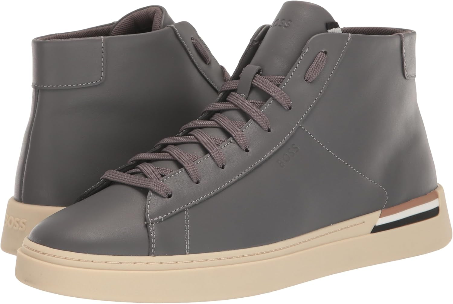 Mens Clint High Top Leather Sneaker