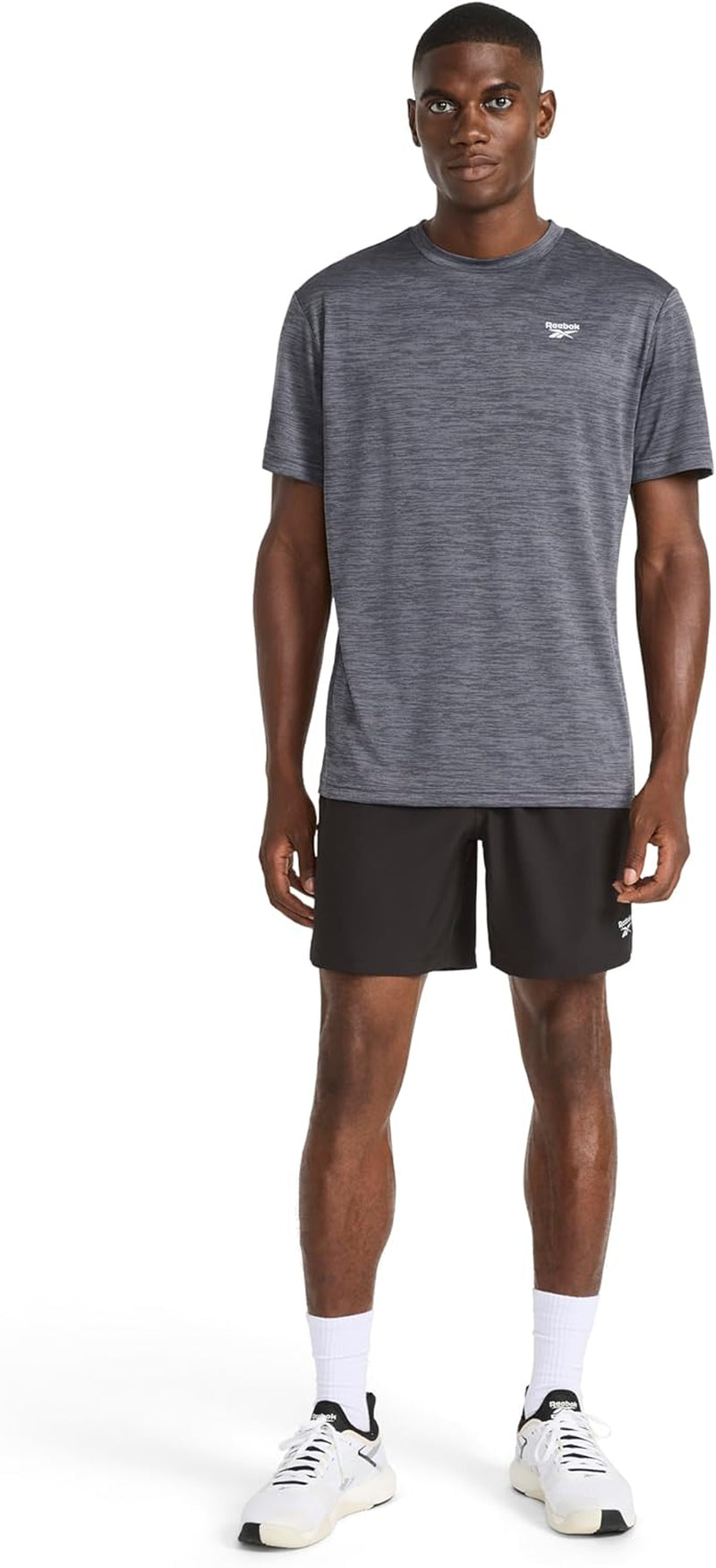 Men'S Small Logo Short Sleeve Crewneck T-Shirt, Standard Fit, Breathable Lightweight Stretch Knit Fabric