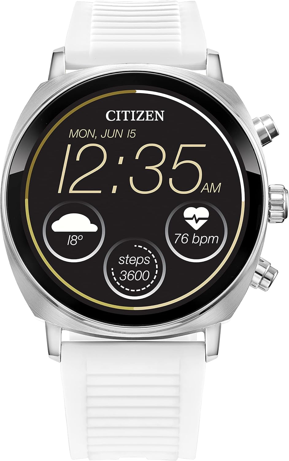 CZ Smart PQ2 41MM Unisex Smartwatch with Youq App with IBM Watson® AI and NASA Research, Wear OS by Google, HR, GPS, Fitness Tracker, Amazon Alexa™, Iphone Android Compatible, IPX6 Rating