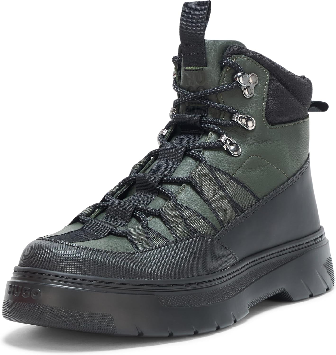 Mens High Top Hiking Style Lace up Boot