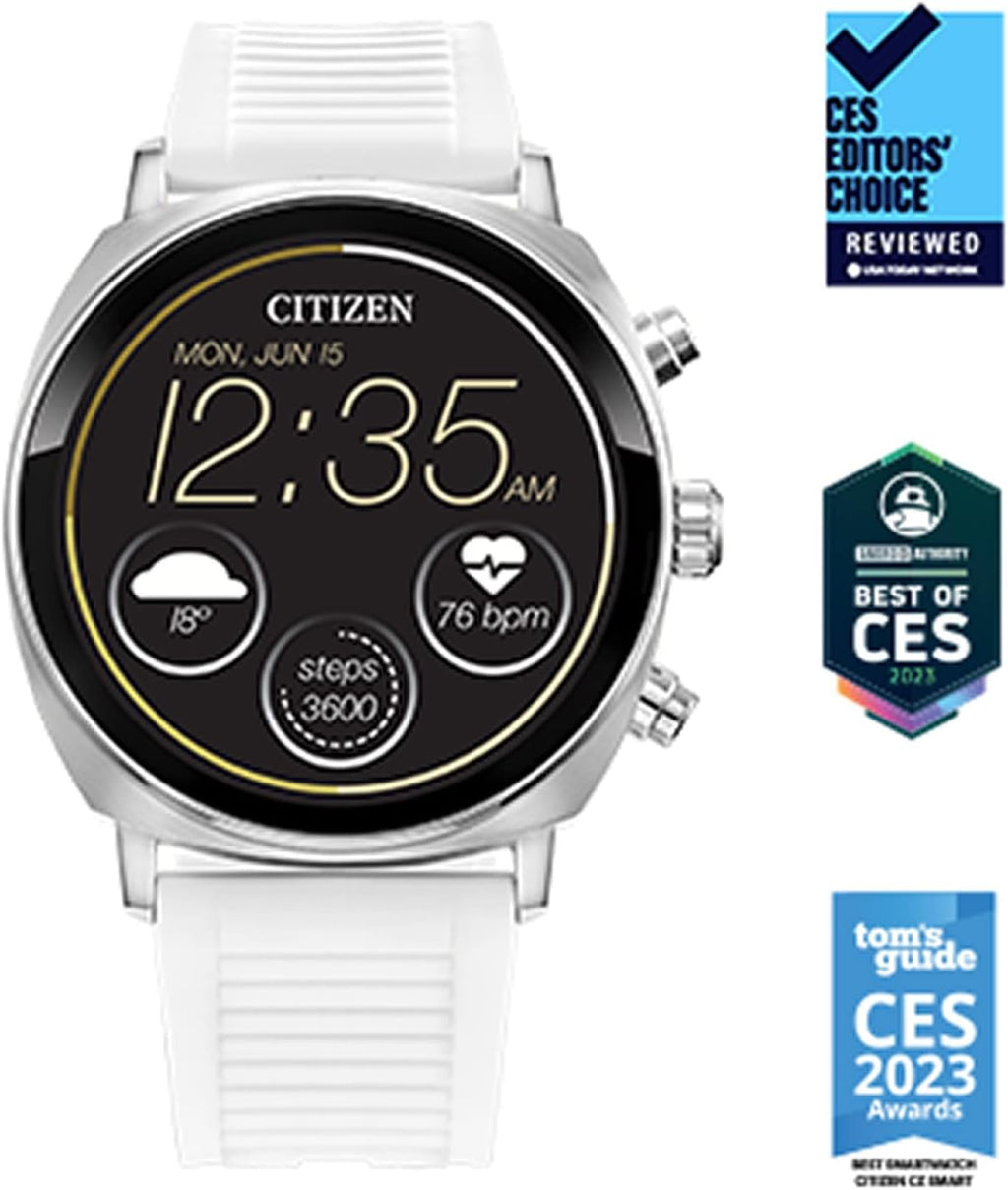 CZ Smart PQ2 41MM Unisex Smartwatch with Youq App with IBM Watson® AI and NASA Research, Wear OS by Google, HR, GPS, Fitness Tracker, Amazon Alexa™, Iphone Android Compatible, IPX6 Rating
