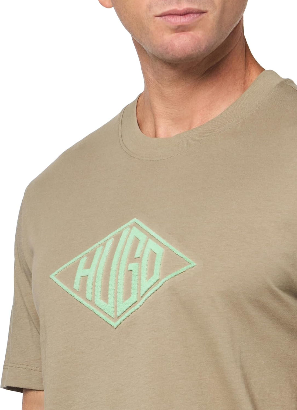 Men'S Textured Retro Logo Cotton T-Shirt