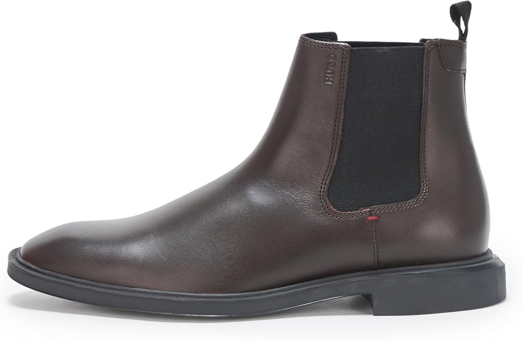 Brushed Leather Chelsea Boot, Dark Hazelnut, 8
