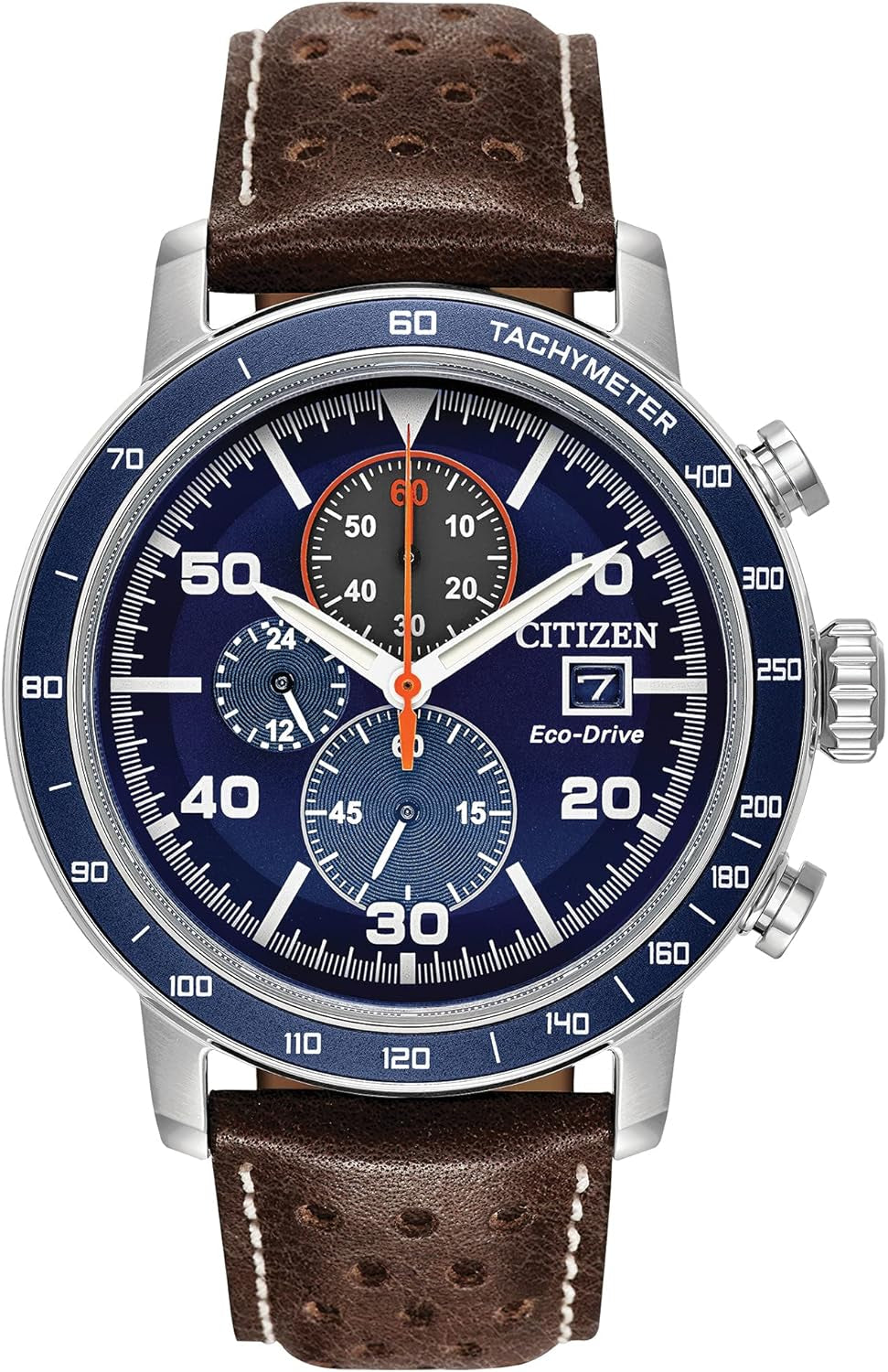 Citizen Men'S Eco-Drive Weekender Brycen Chronograph Watch in Stainless Steel