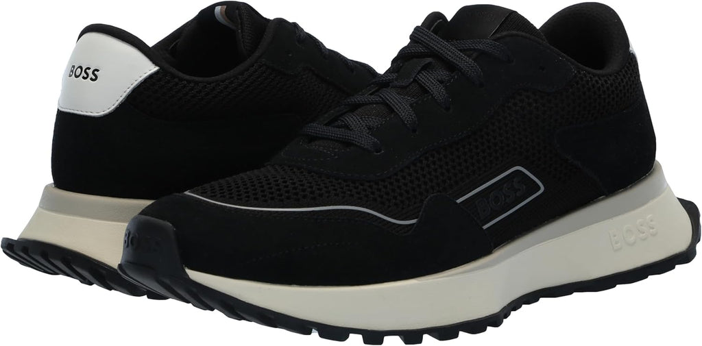 Men'S Side Logo Suede and Nylon Sporty Inspired Sneaker