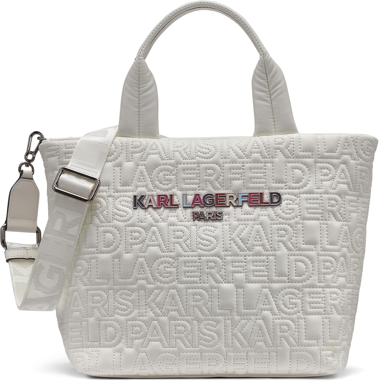 Paris Voyage Crossbody Tote Bag, Winter White Multi, One Size