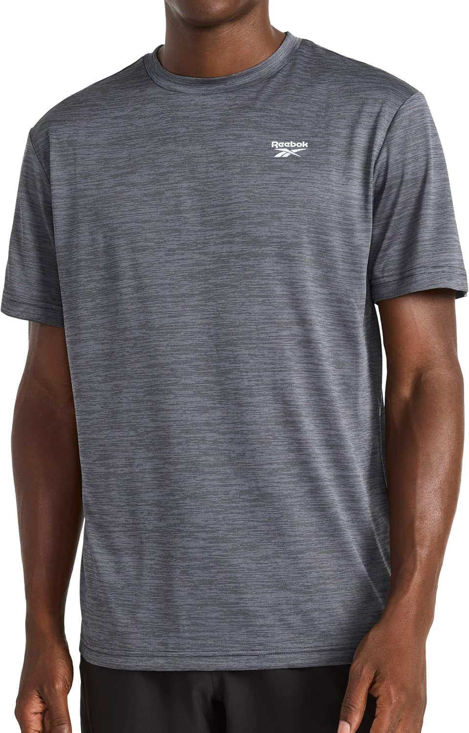 Men'S Small Logo Short Sleeve Crewneck T-Shirt, Standard Fit, Breathable Lightweight Stretch Knit Fabric