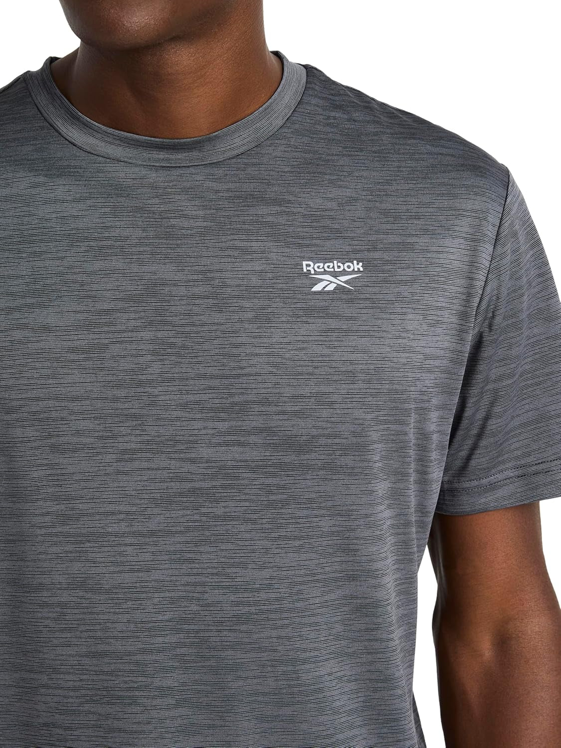 Men'S Small Logo Short Sleeve Crewneck T-Shirt, Standard Fit, Breathable Lightweight Stretch Knit Fabric